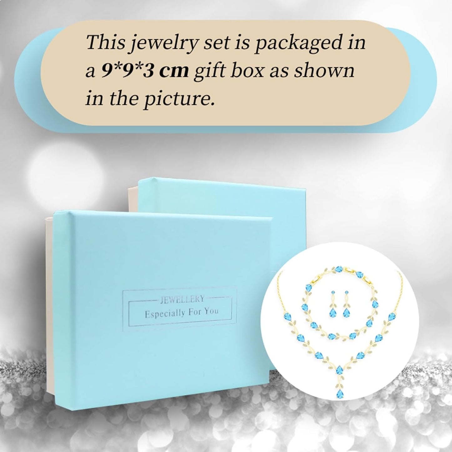 GZWHD Wedding Jewelry Sets for Bride Bridesmaid Women Cubic Zirconia Necklace Earrings Bracelet Set Gift for Mother Friend Wife Daughter Sister Party Prom Jewelry