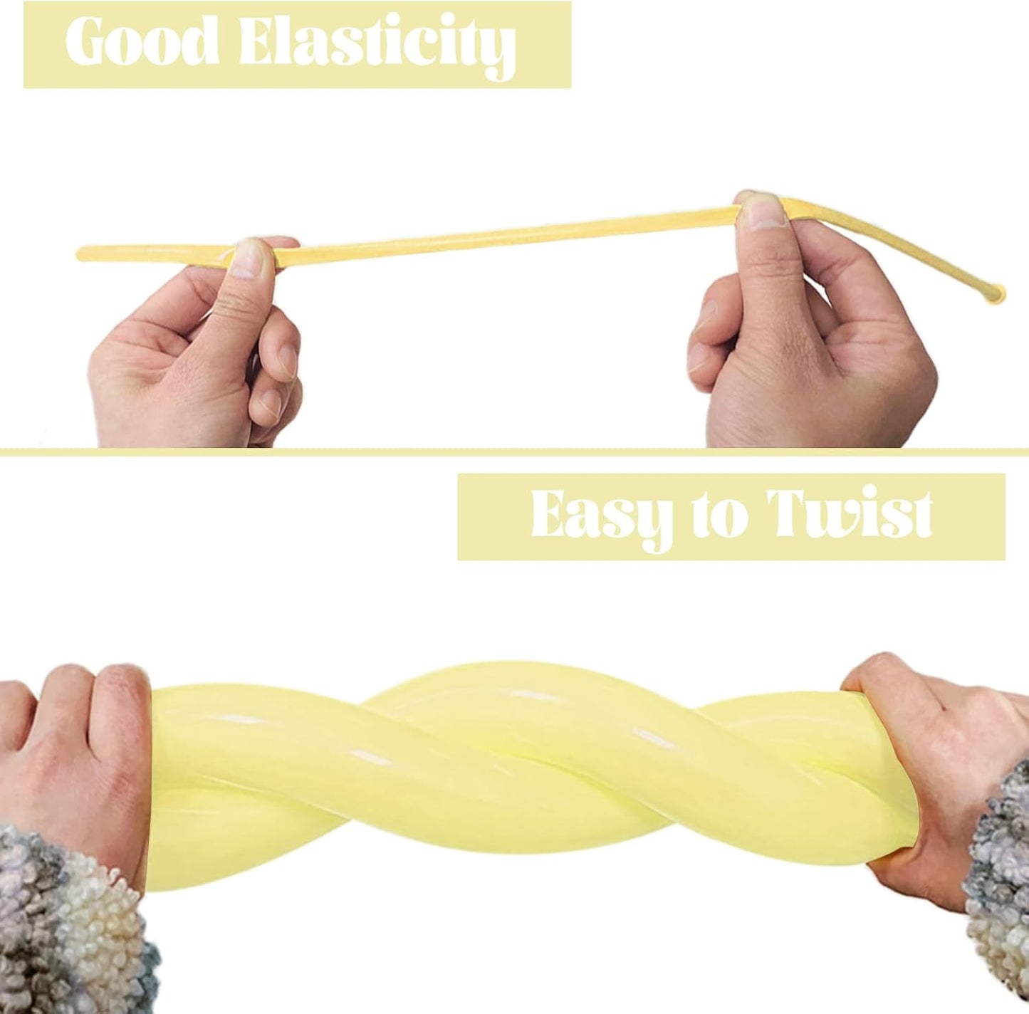 260 Long Balloons 100 Pack Pastel Yellow Twisting Animal Balloons Thickening Latex Modeling Long Magic Balloons for Animal Model Weddings Birthdays Festival Party Decorations