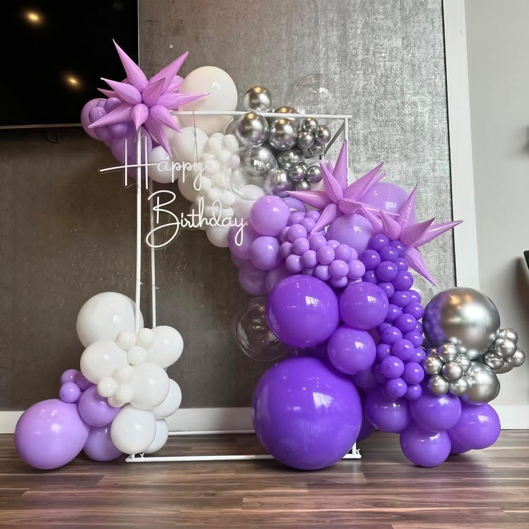 Purple Balloons, 65Pcs 12Inch Dark Purple Party Balloons for Birthday Weddind Bridal Showerl Nautical Party Decorations