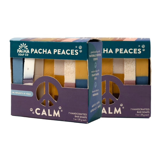 Pacha Soap Co. Bar Soap, Pacha Peaces Calm Bundle - Essential Oil All Natural Handcrafted Soap Sampler, Body, Face, and Hand Wash, Moisturizing and Cleansing Healthy Handmade Bar Soap 2-pack