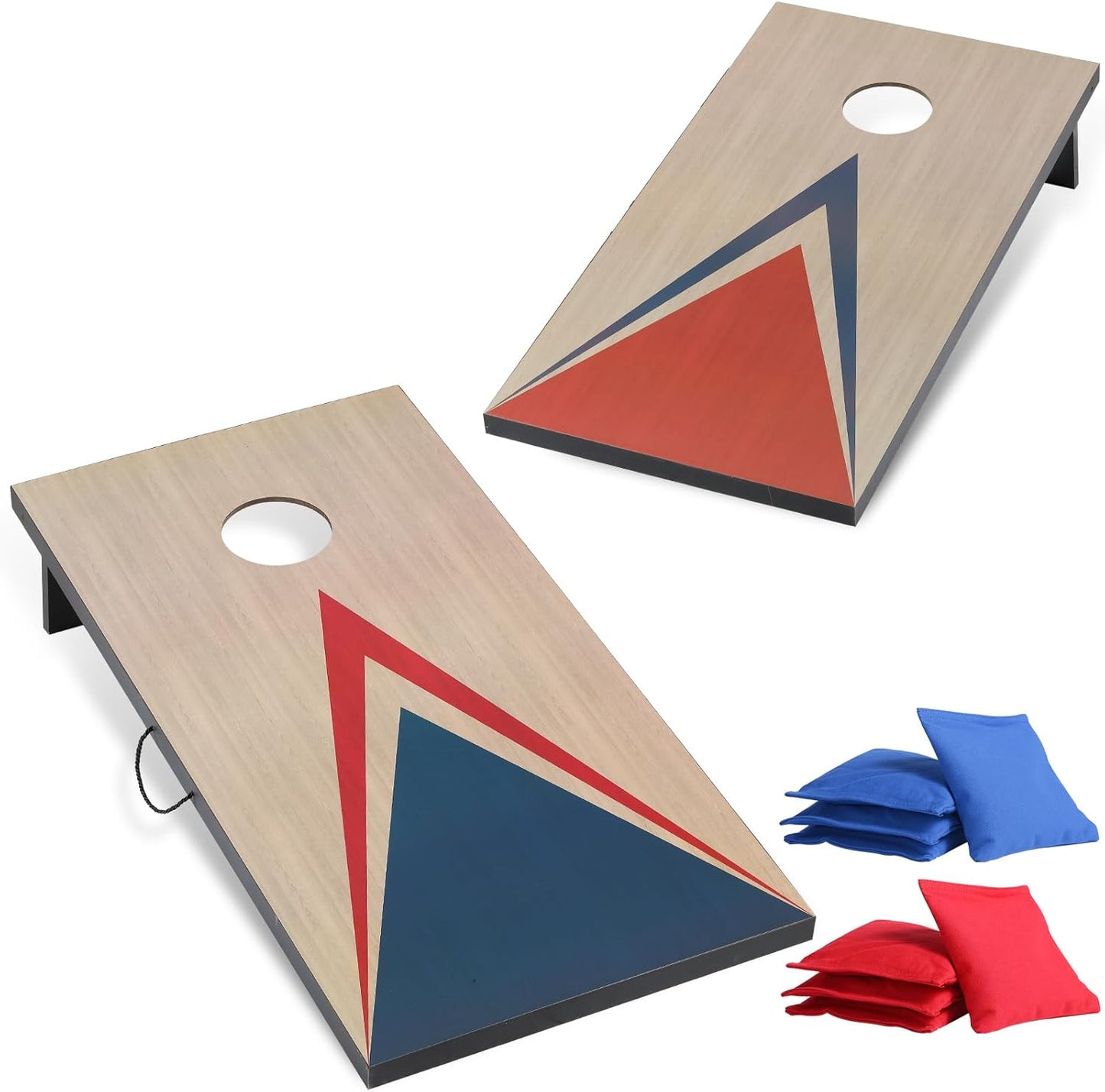 Cornhole Sets 4 x 2 ft with 8 Bean Bags Regulation Size, Corn Hole Games for Adults Outdoor Bean Bag Toss Game