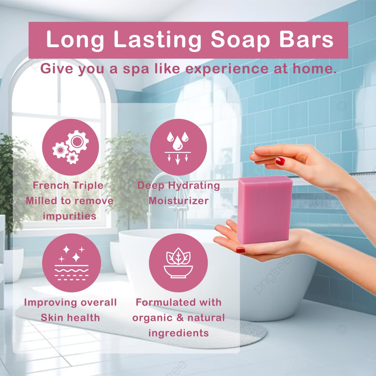 Simple Scents Australia Berry Crush Scented Natural Soap Bars (12 Bars), 3.5oz Moisturizing French Triple Milled Soap Bars Enriched with Shea Butter - Pure Plant Oil Bath & Body Bars