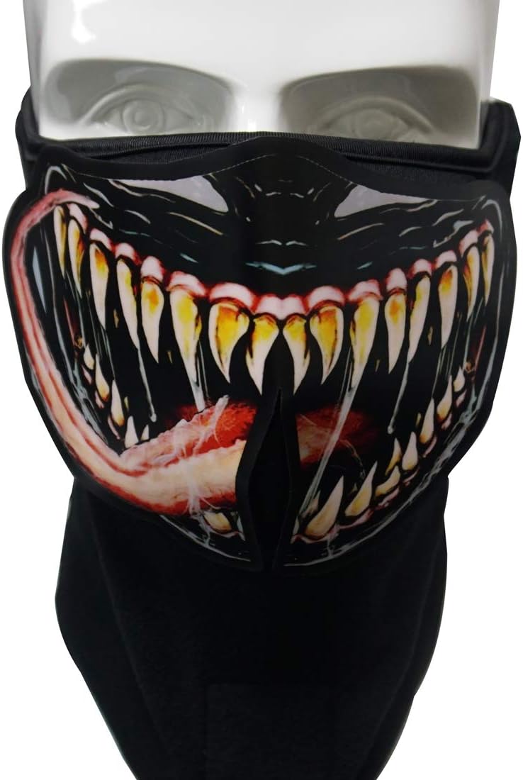 LED Halloween Mask Sound Reactive Light Up Mask Scary Masks for Costumes Cosplay,Music Party,Rave Events, EDC