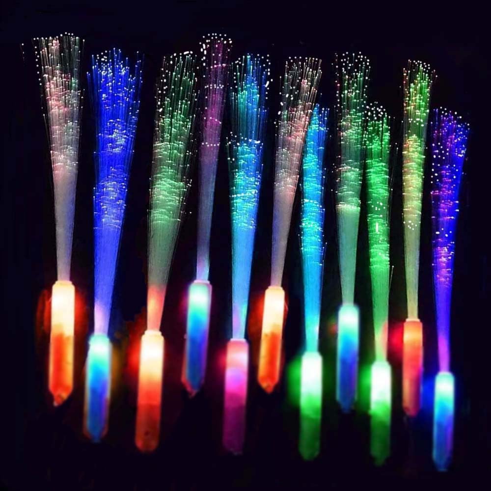50 Pack Glow Sticks Bulk,Mardi Gras Party Supplies ,3 Models Flashing Sticks, Fiber Optic Wands Light up Sticks Fit New Years Eve Wedding Birthday Christmas valentine's day (50)
