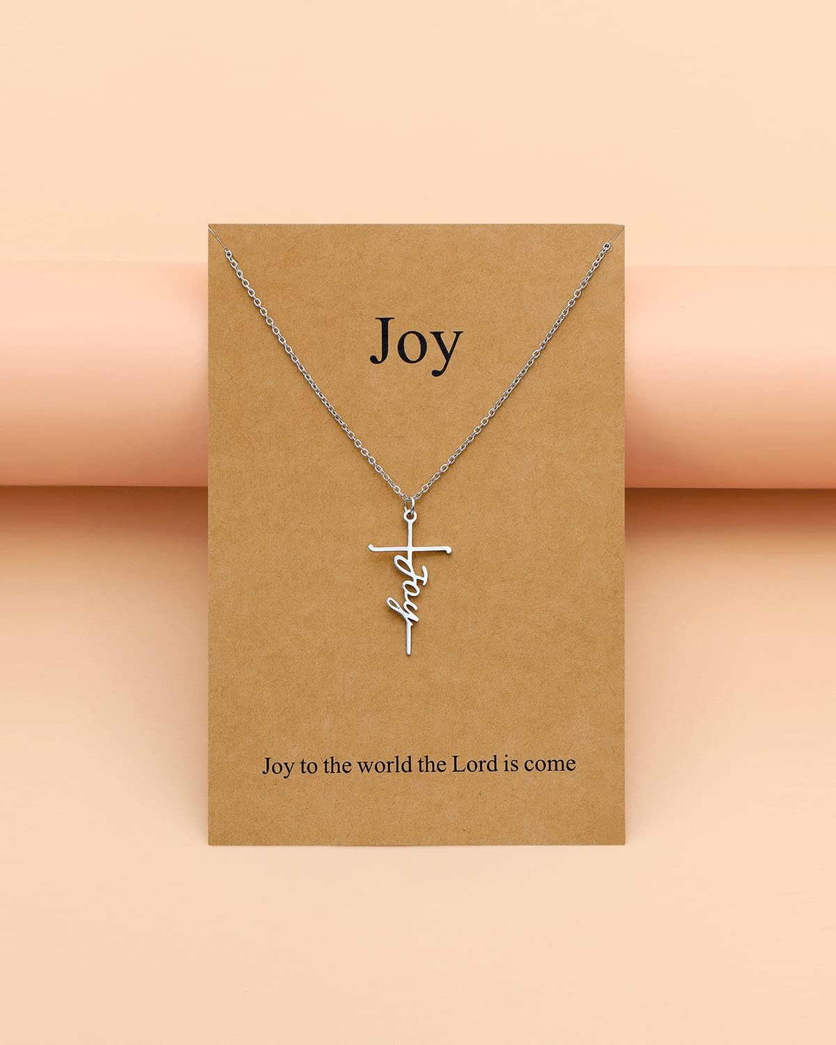 Lcherry Faith Cross Pendant Necklace for Women Religious Christian Jewelry Mother's Day Gifts for Women