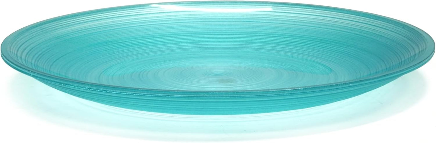 " OCCASIONS " 50 Plates Pack (25 Guests)-Wedding Party Disposable Plastic Plate Set -25 x 10'' Dinner + 25 x 7'' Salad & Dessert plates (Belize in Aqua)