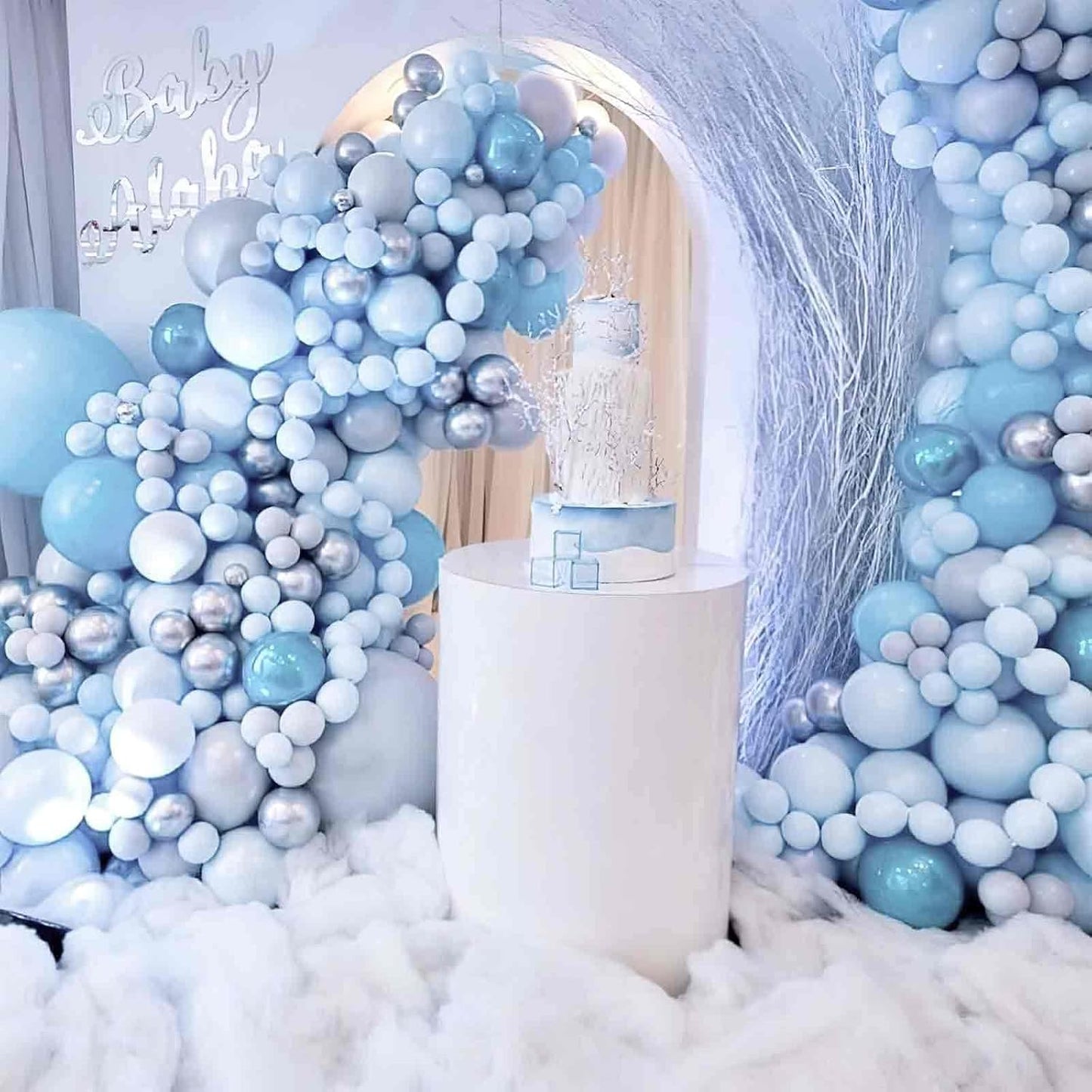 PartyWoo Sky Blue Balloons 50 pcs 12 Inch Pearl Light Blue Balloons for Graduation Gender Reveal Baby Shower Wedding Anniversary Birthday Party Decorations Blue-Z22