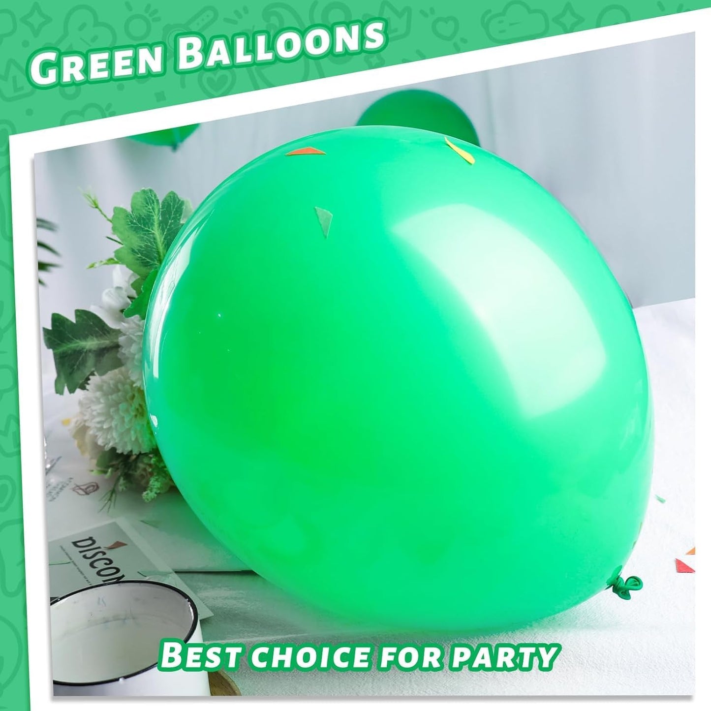 LovesTown 15PCS Party Balloons 18inch, Matte Green Latex Balloons Garland Arch Matt Balloons for Birthday Jungle Family Reunion Engagement Graduation Anniversary Party St. Patrick's Day Decorations