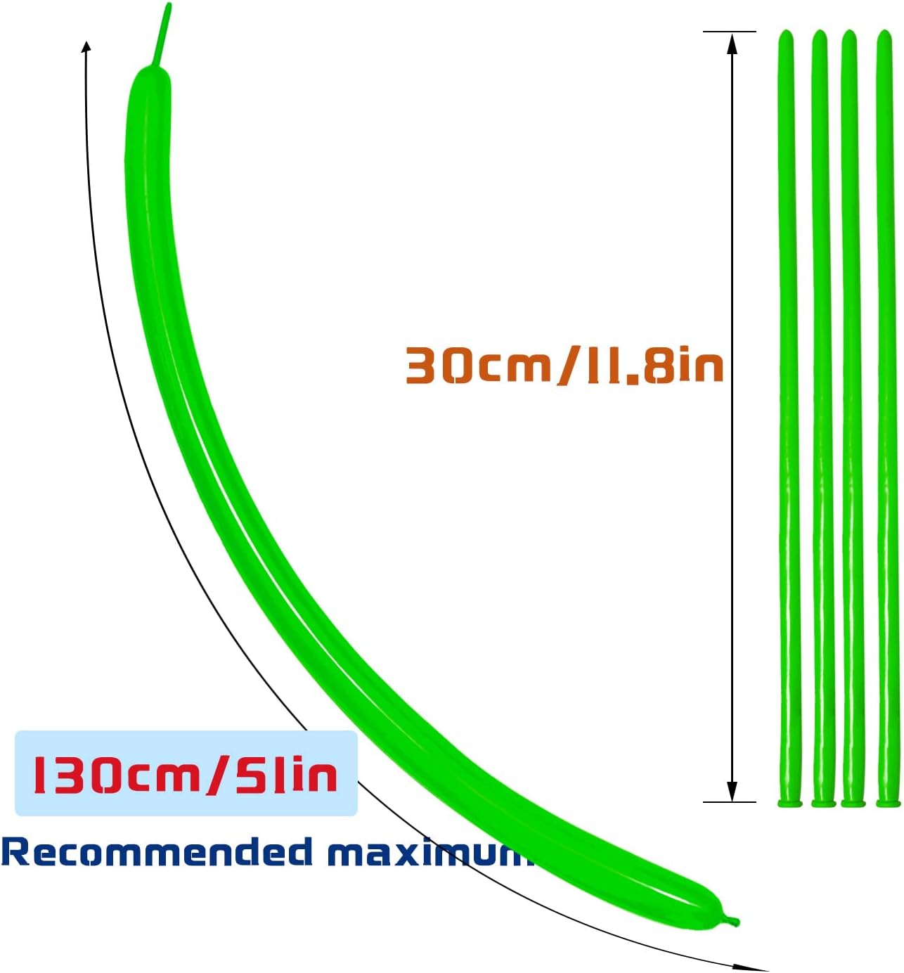 Green 260 Long Thickening Balloons for Tying Balloon Arch, Twisting Latex Animals Magic Modeling Skinny Birthday Balloons for Kid‘s Party Wedding Decoartion 100pcs