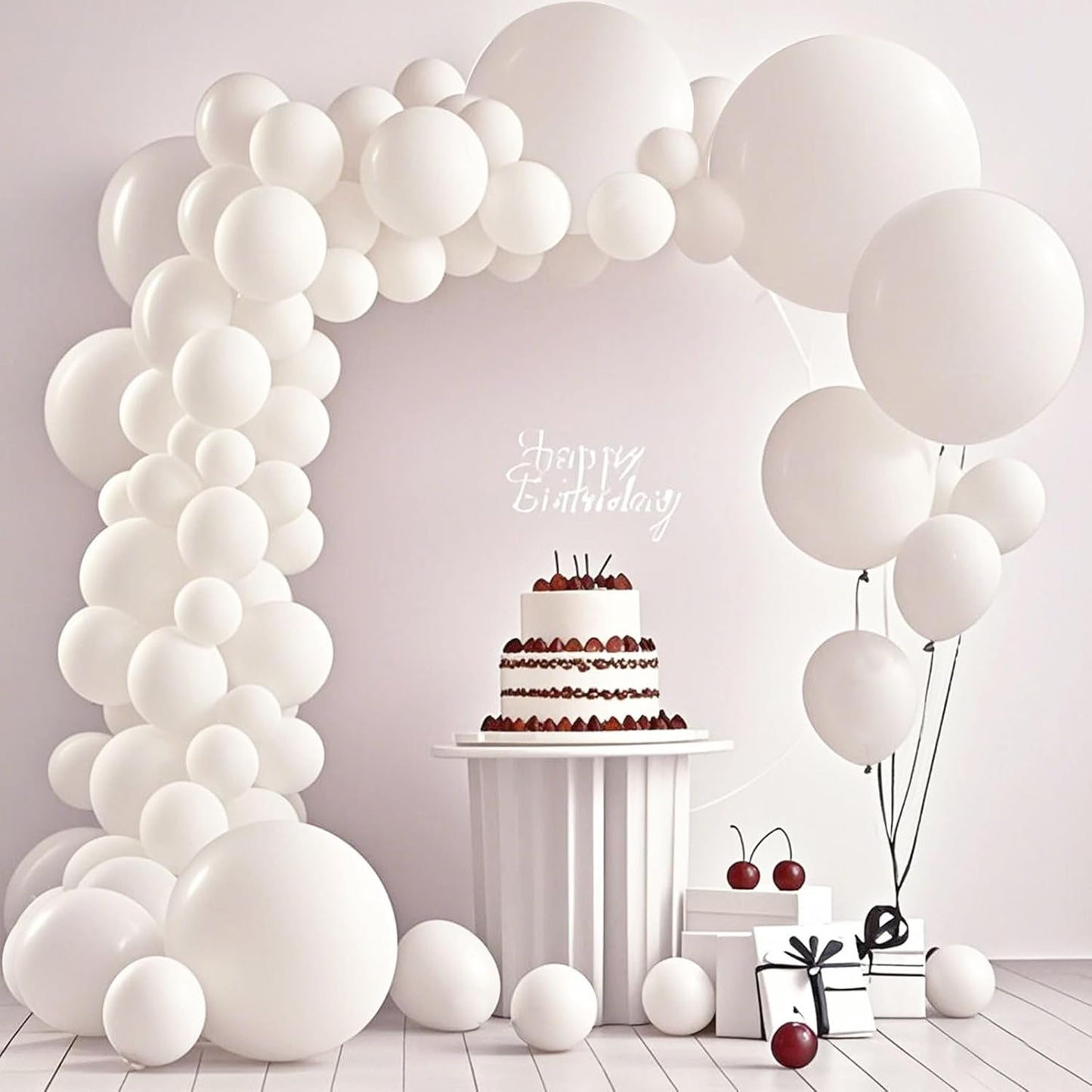 White Balloon,145pcs Premium Latex White Balloons Arch Kit Different Sizes 18 12 10 5 Inch,Balloon Garland Arch for Birthday Party Baby Bridal Shower Wedding Graduation Anniversary Decoration