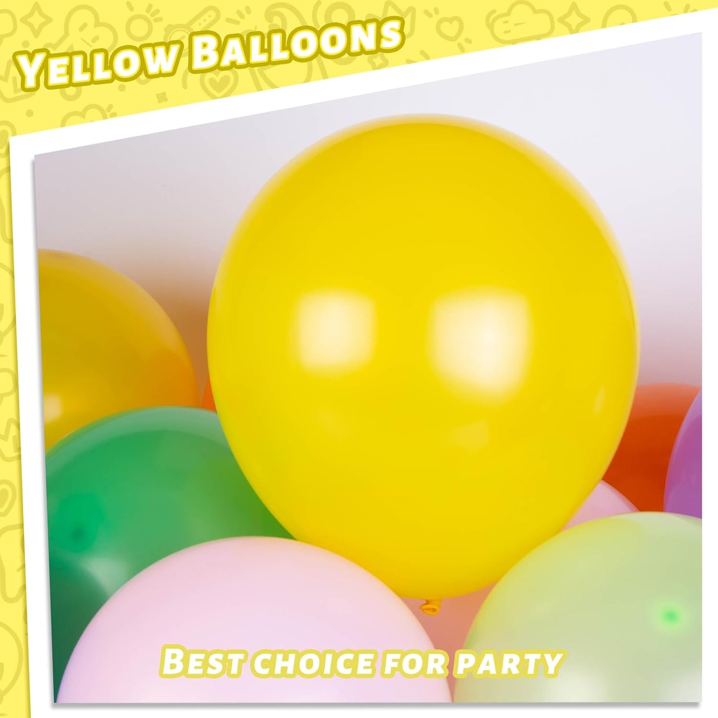 LovesTown 15PCS Party Balloons, 18inch Latex Balloons Garland Arch Kit for Wedding Engagement Graduation Anniversary Party Decor Yellow