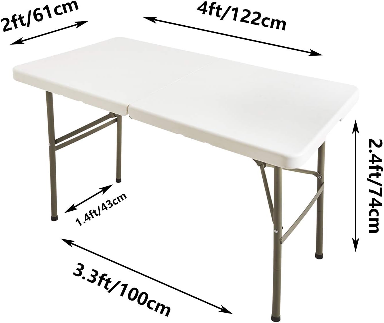 LZY Spandex Fitted Stretch Table Cover for 4ft or 6ft or 8ft Folding Table, Rectangular Cocktail Tablecloth, Perfect for Party or Banquet (4FT Black)
