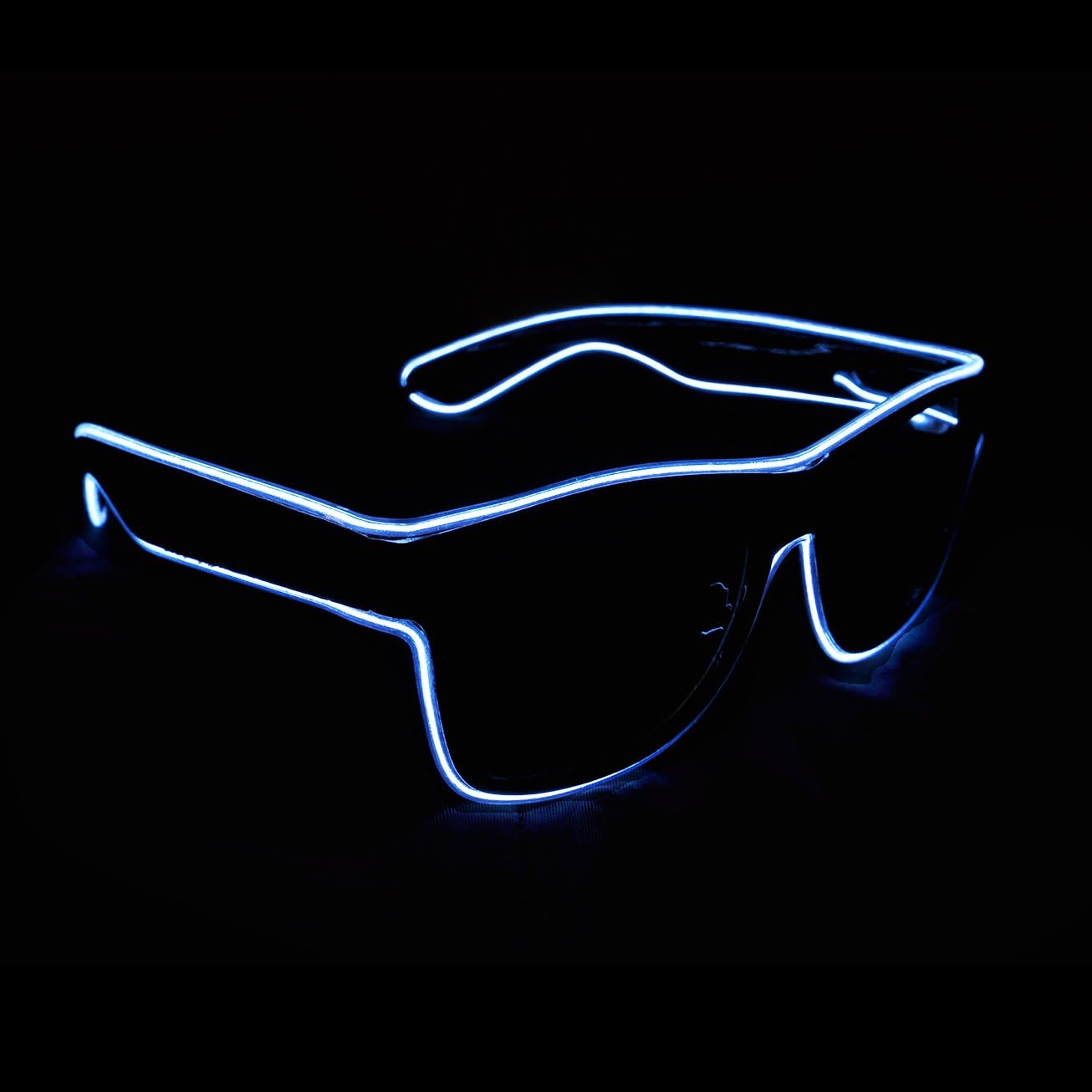 Aquat Light up EL Wire Neon Rave Glasses Glow LED Sunglasses Costumes For Party, EDM, Halloween, Wired with Battery Power