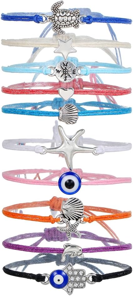 Friendship Bracelets Boho Stackable Bracelets for Women Surfer Heishi Clay Bead Bracelets Stretch Preppy Bracelets Colorful Boho Bracelets for Women