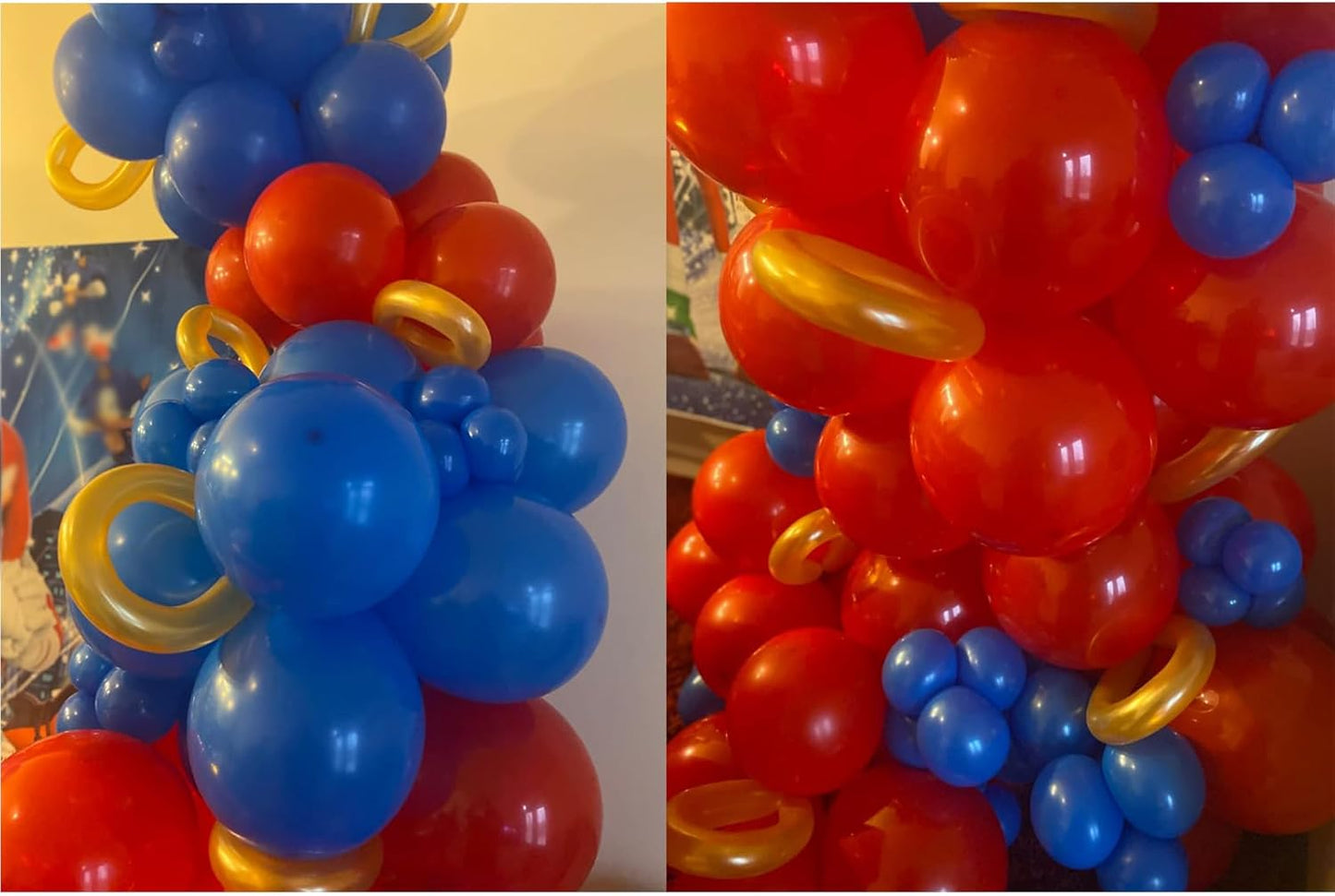 TNWBA Latex Balloons 100 pcs 12 inch, Red and Blue latex Balloons, birthday party decoration