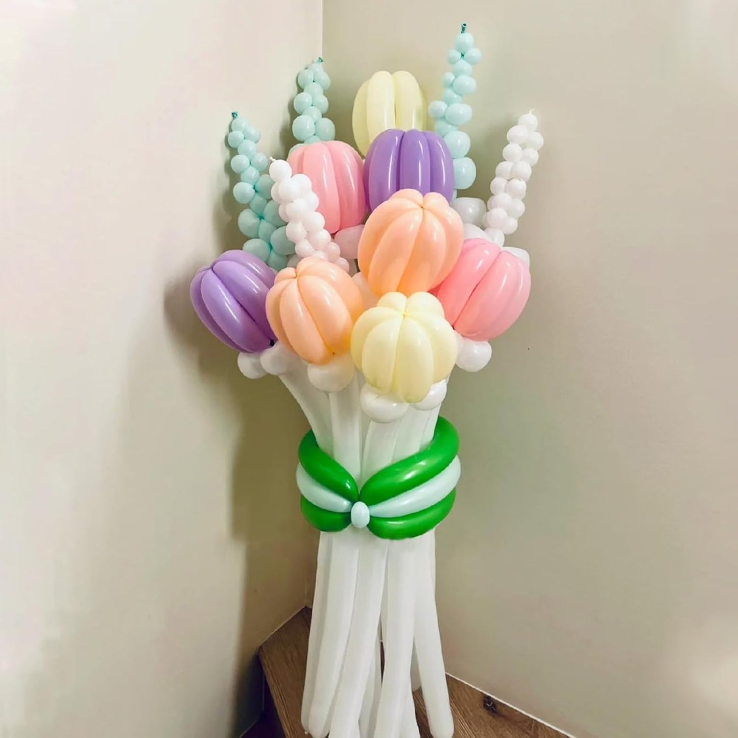 260 Long Balloons 100 Pack Pastel Orange Twisting Animal Balloons Thickening Latex Modeling Long Magic Balloons for Animal Model Weddings Birthdays Festival Party Decorations