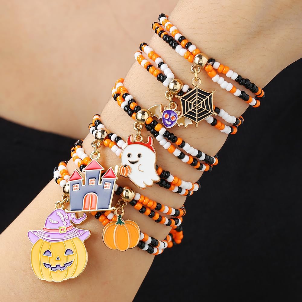 Heishi Surfer Clay Bead Bracelets Set for Women - Preppy Smile Evil Eye Beaded Stretch Bracelets Elastic Layering Friendship Bracelets- Stackable Boho Disc Summer Jewelry Set