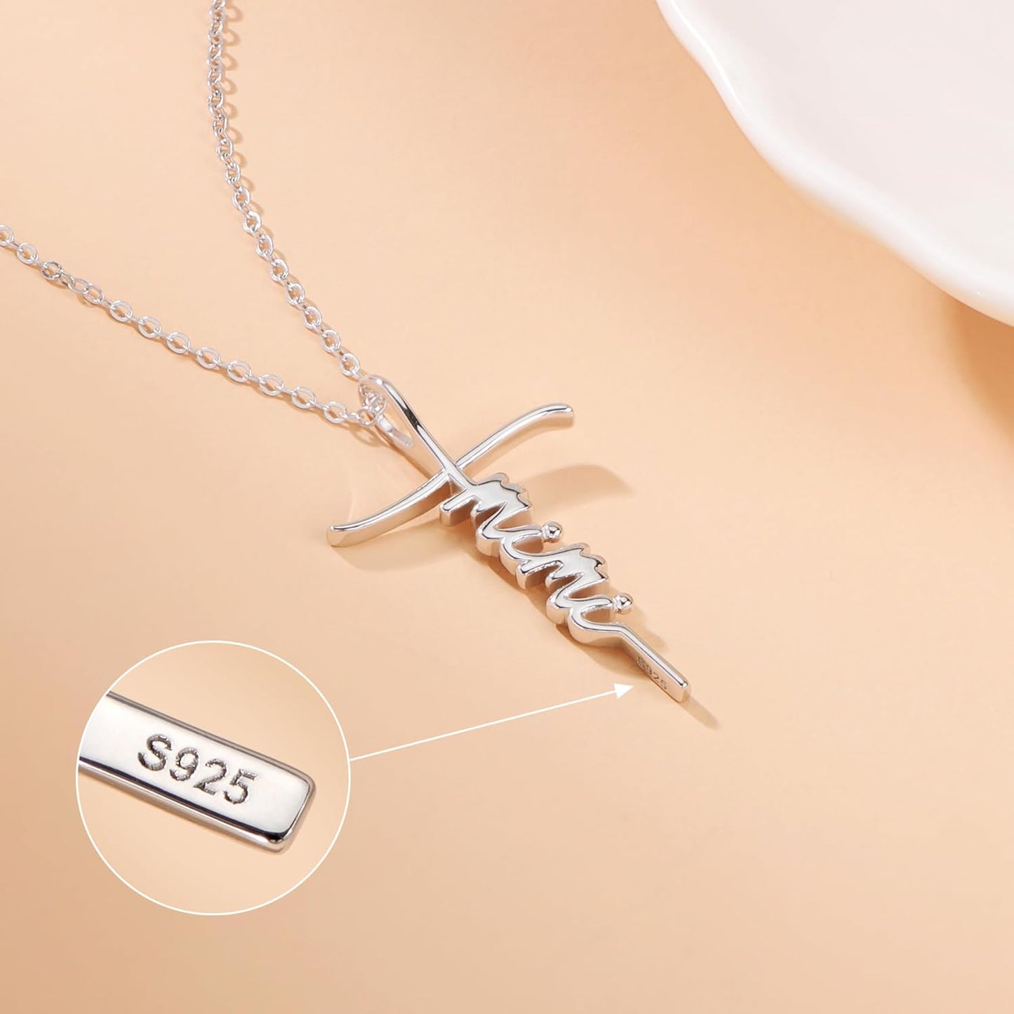 Lcherry Faith Cross Pendant Necklace for Women Religious Christian Jewelry Mother's Day Gifts for Women