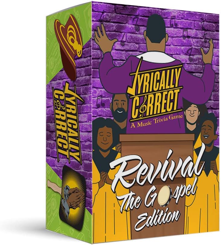 Lyrically Correct Revival Music Trivia Card Game - The Gospel Edition - Finish The Lyrics Challenge, Fun for Adults, Party or Family Night