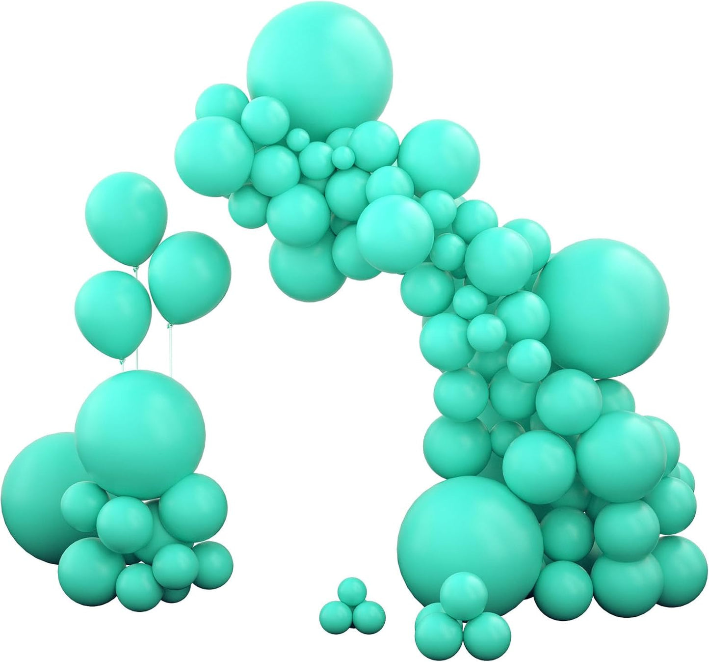 Teal Balloons, 150 pcs Different Sizes Pack of 18 Inch 12 Inch 10 Inch 5 Inch Turquoise Aqua Blue Teal Balloon Arch Kit Garland for Graduation Wedding Baby Shower Birthday Party Decorations