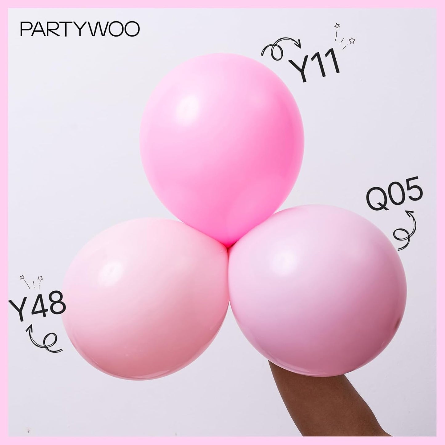 PartyWoo Light Pink Balloons 128 pcs Different Sizes of 18 12 10 5 Inch Pastel Baby Pale Pink Balloon Arch Kit Garland for Baby Shower Valentine's Day Princess Birthday Party Decorations Pink-Q05