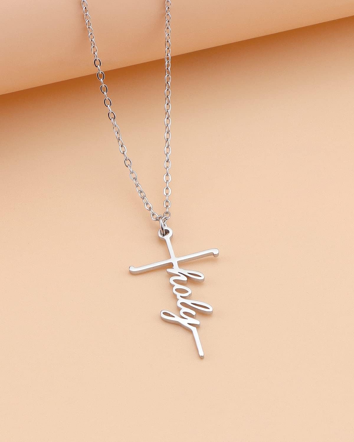 Lcherry Faith Cross Pendant Necklace for Women Religious Christian Jewelry Mother's Day Gifts for Women