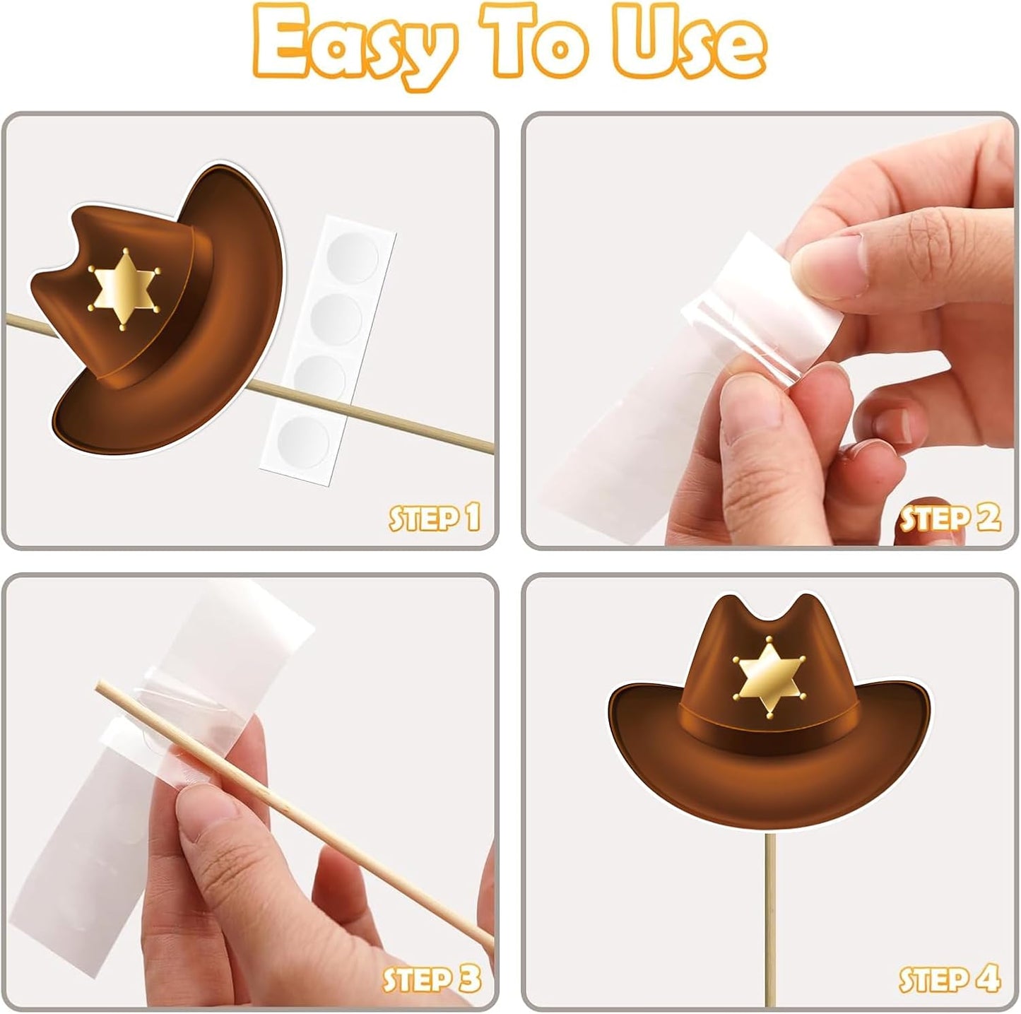 Western Cowboy Photo Booth Props, Tumwisk 30PCS Western Party Decorations, Rodeo Themed Party Selfie Props, Wild West Themed Photo Props for Birthday Country Cowboy Party Supplies