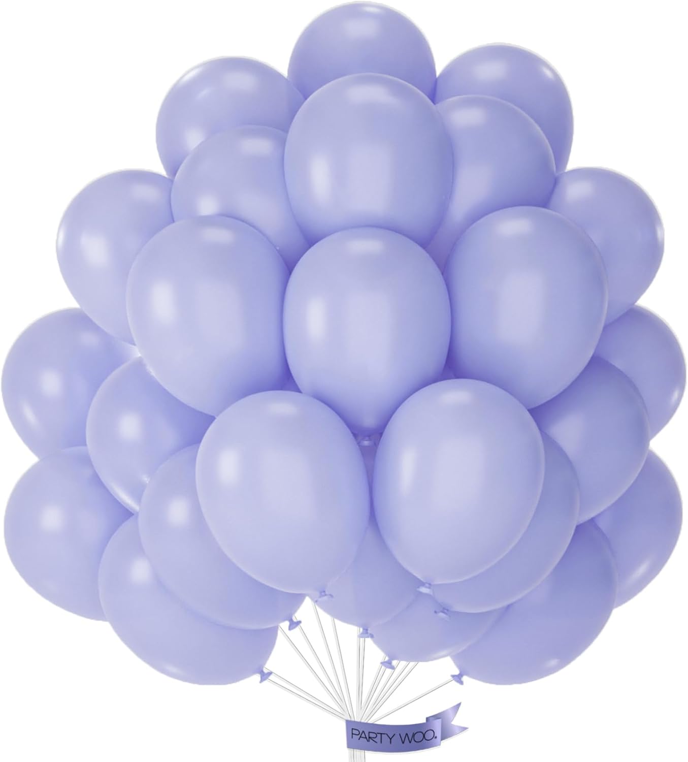 PartyWoo Dusty Blue Purple Balloons 50 pcs 12 Inch Periwinkle Lavender Latex Helium Balloons for Graduation Baby Shower Gender Reveal Wedding Butterfly Birthday Party Decorations Blue-F49