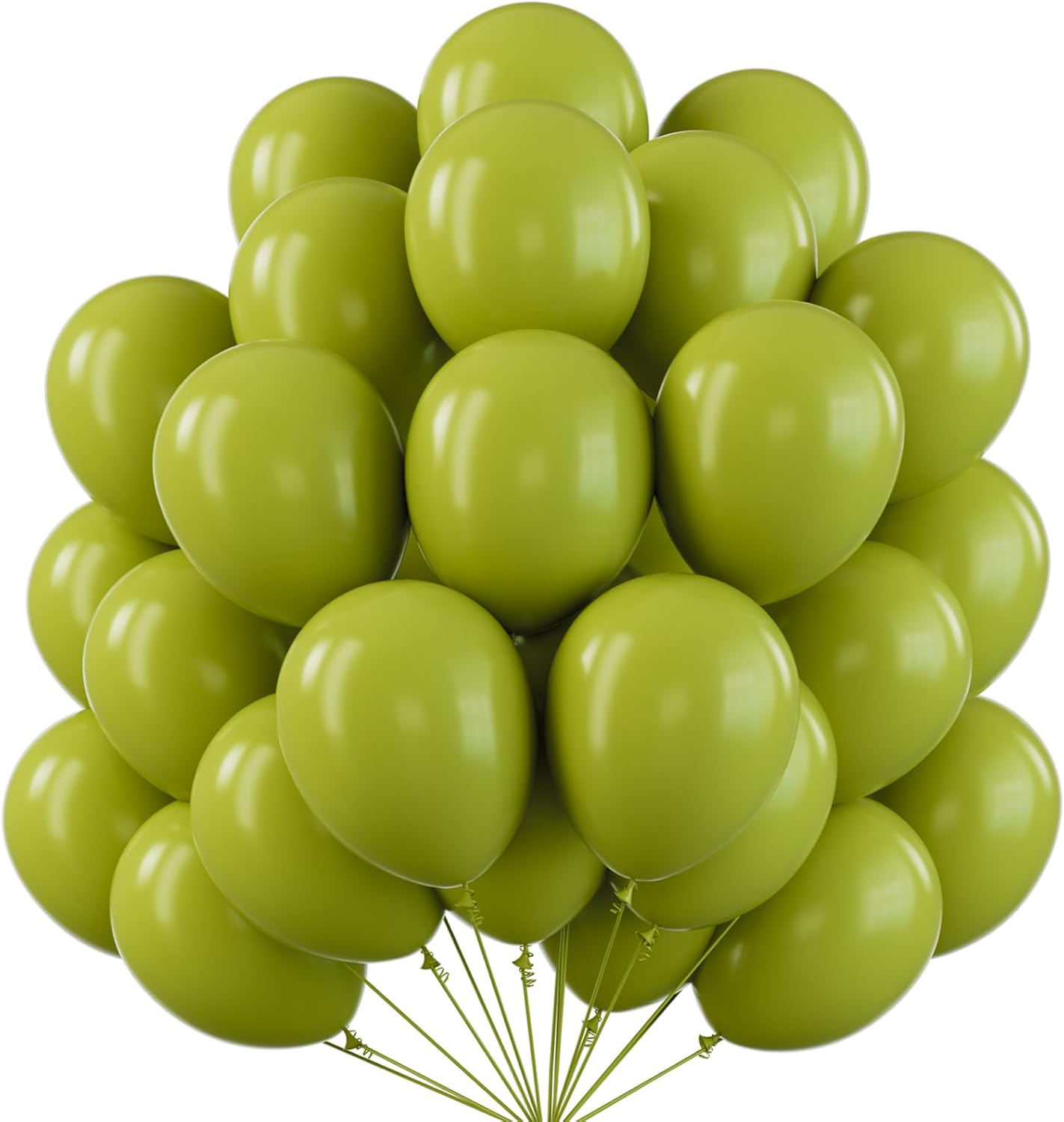 PartyWoo Olive Green Balloons 50 pcs 12 Inch Matte Sage Boho Green Eucalyptus Helium Balloons for Wedding Baby Shower Gender Reveal Birthday Graduation Jungle Safari Party Decorations Green-F06