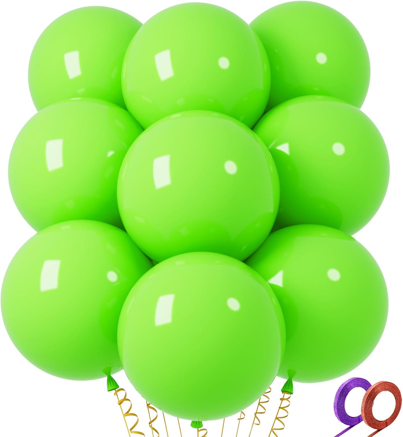 32Pcs Light Green Big Balloons 18 Inch, Green Round Large Latex Party Balloons for Birthday Wedding Decorations.