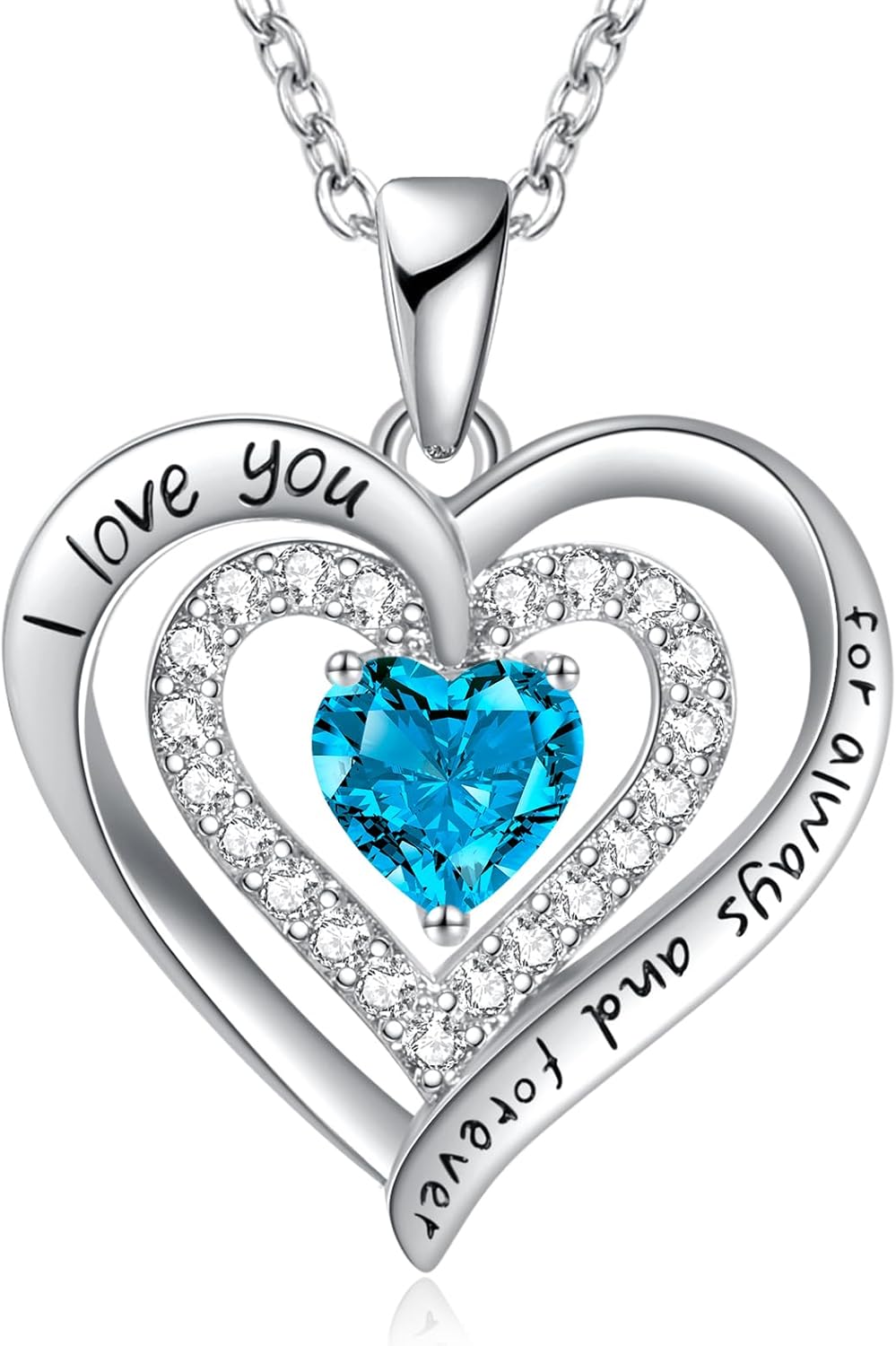 REDBEE Necklaces for Women Birthstone Heart Necklace Jewelry for Wife Girlfriend Woman Necklace