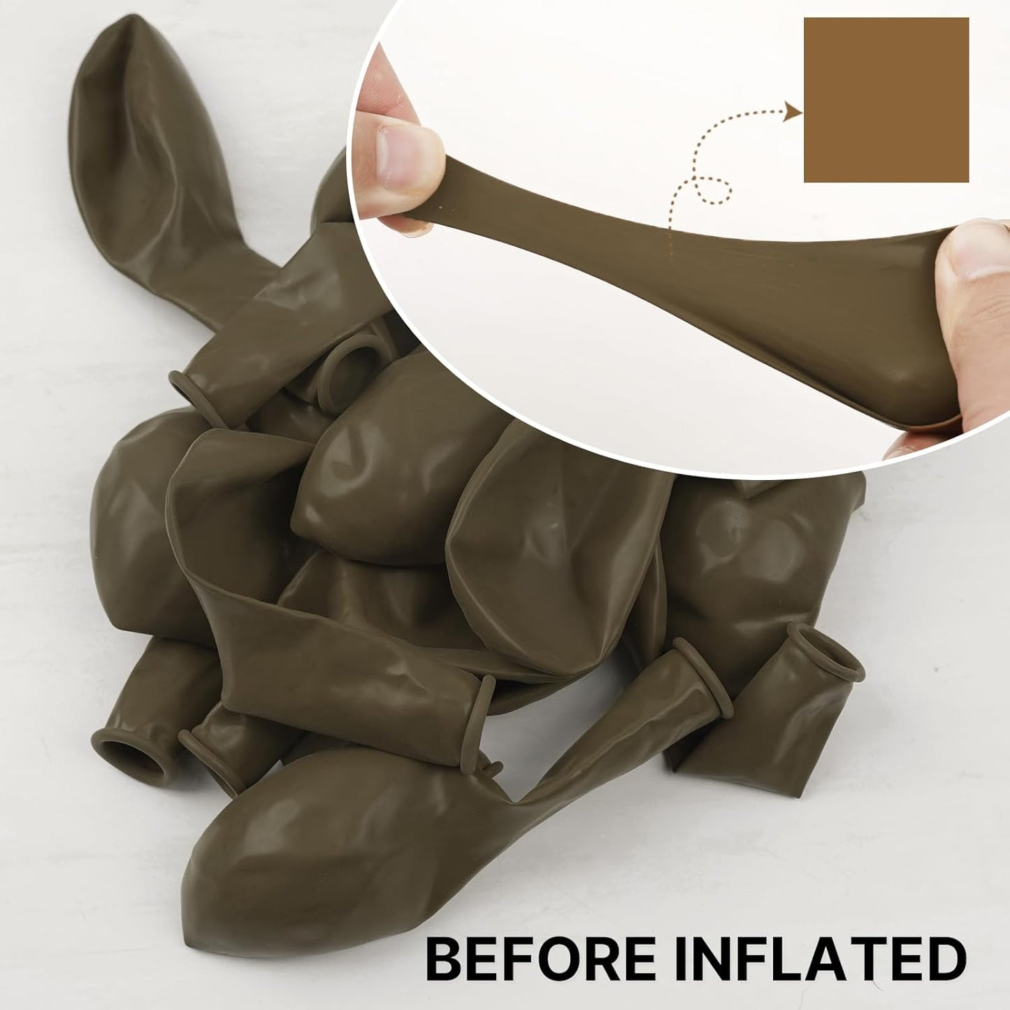 PartyWoo Brown Balloons 50 pcs 12 Inch Coffee Brown Boho Neutral Balloons for Wedding Baby Shower Gender Reveal Safari Jungle Graduation Birthday Party Decorations Brown-F09