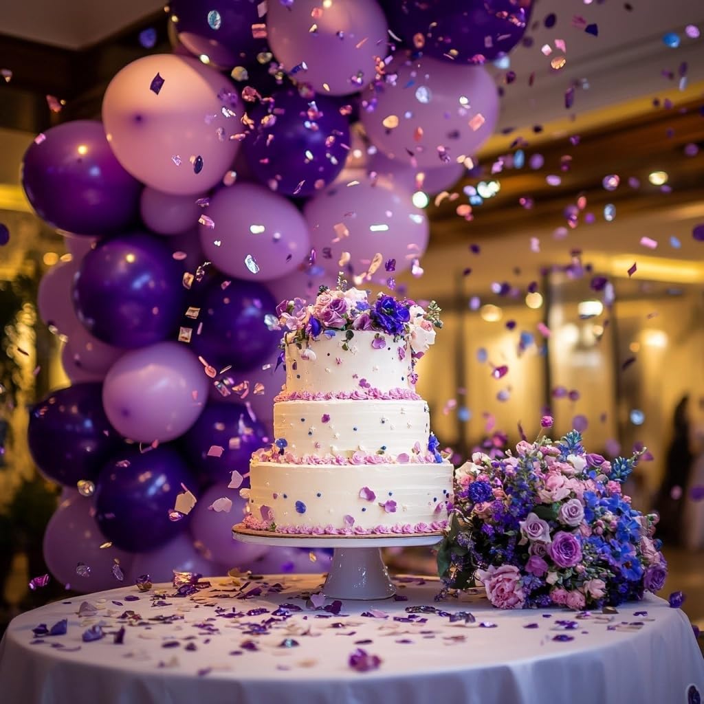 Purple Balloons 125 Pcs Dark Purple Balloons Different Sizes 18 12 10 5 In Royal Purple Balloons Arch Garland Kit for Birthday Baby Shower Wedding Graduation Theme Halloween Party Decoration