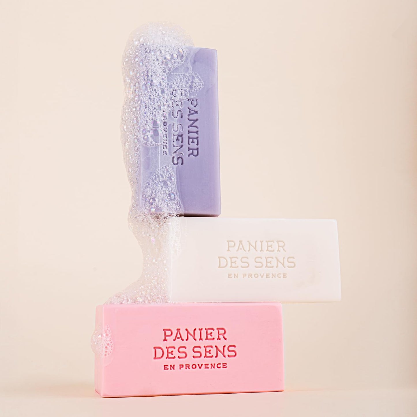 Panier des Sens - Bar Soap Gift Set for Women - Cotton, Rose, Lavender Soap Bars - & Birthday Gifts for Her - Hand & Body Soap Bars with Shea Butter - 97% Natural Ingredients - 3x3.5oz