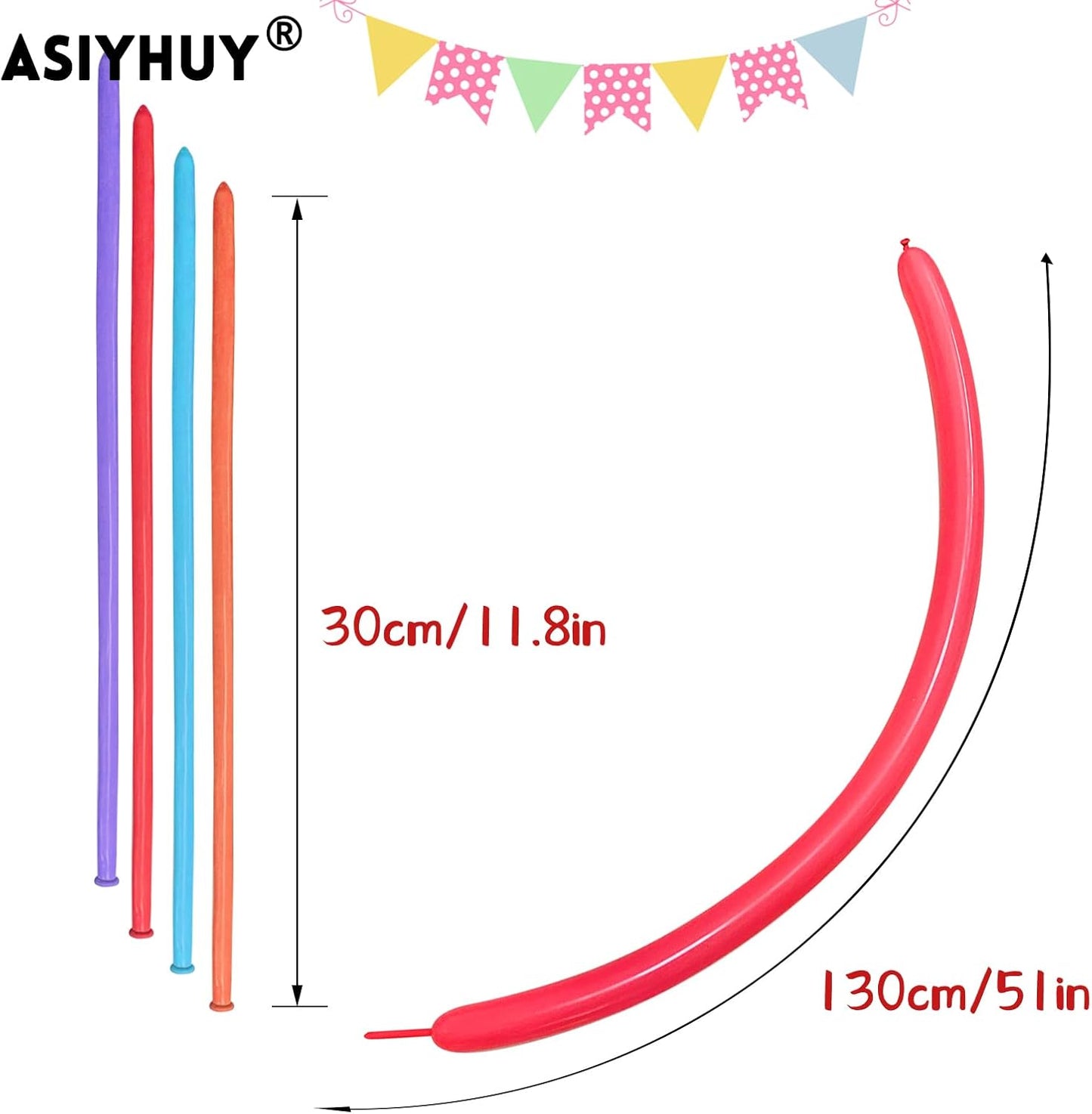 Pastel 260 long balloons 100 Pack Twisting Animal Balloons Assorted Color Thick Latex Modeling Long Magic Balloons for Animal Shape Birthday Weddings Kids' Party Decoration (pastel long balloon)