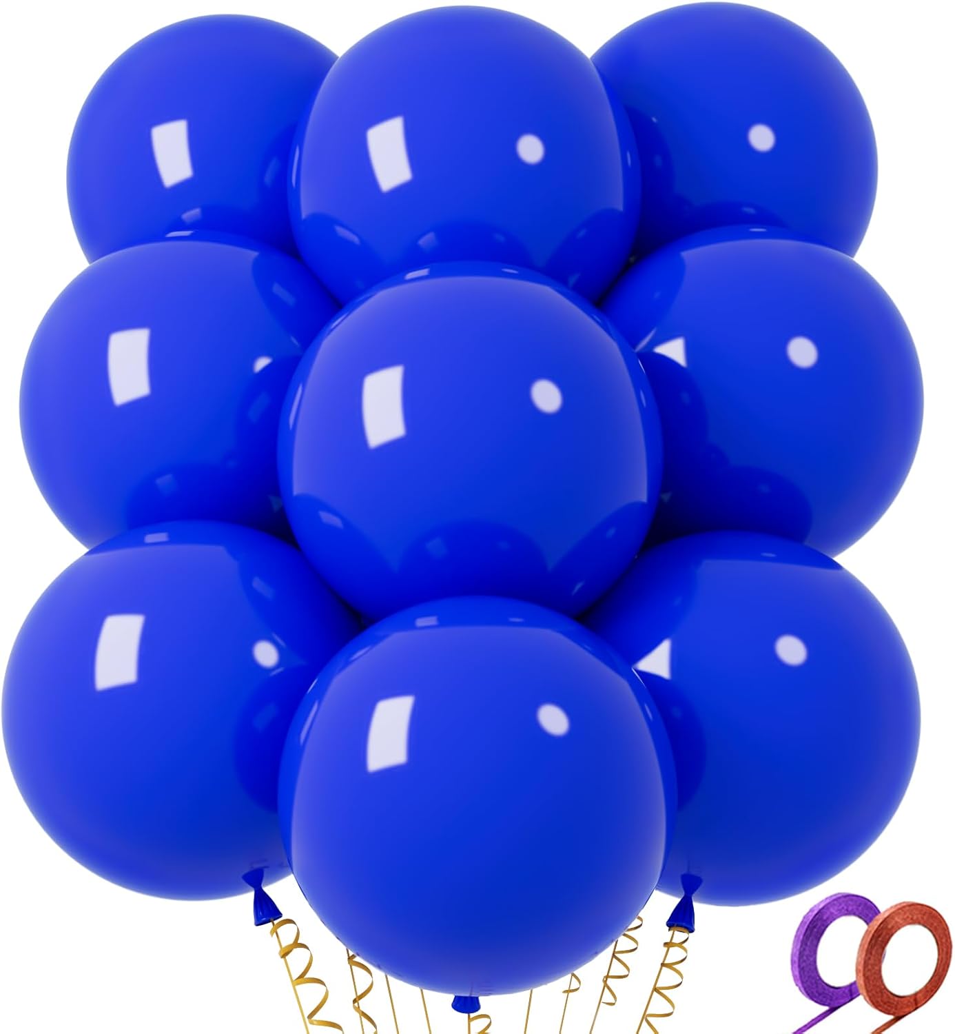 32Pcs Dark Blue Big Balloons 18 Inch, Round Large Latex Party Balloons for Birthday Wedding Decorations.(Dark Blue)