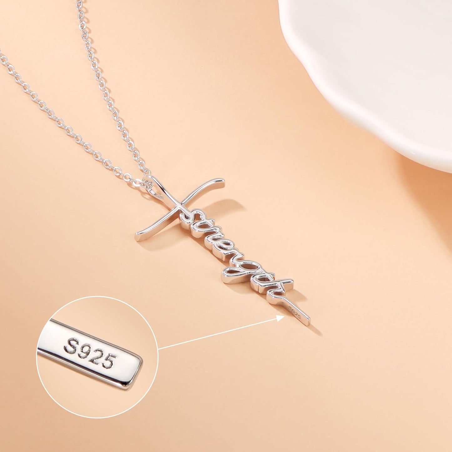 Lcherry Faith Cross Pendant Necklace for Women Religious Christian Jewelry Mother's Day Gifts for Women