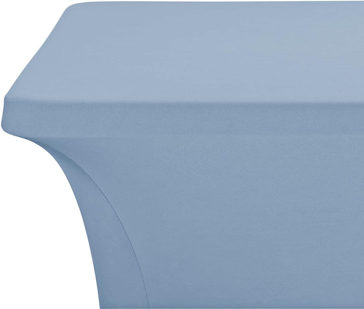 LZY Spandex Fitted Stretch Table Cover for 4ft or 6ft or 8ft Folding Table, Rectangular Cocktail Tablecloth, Perfect for Party or Banquet