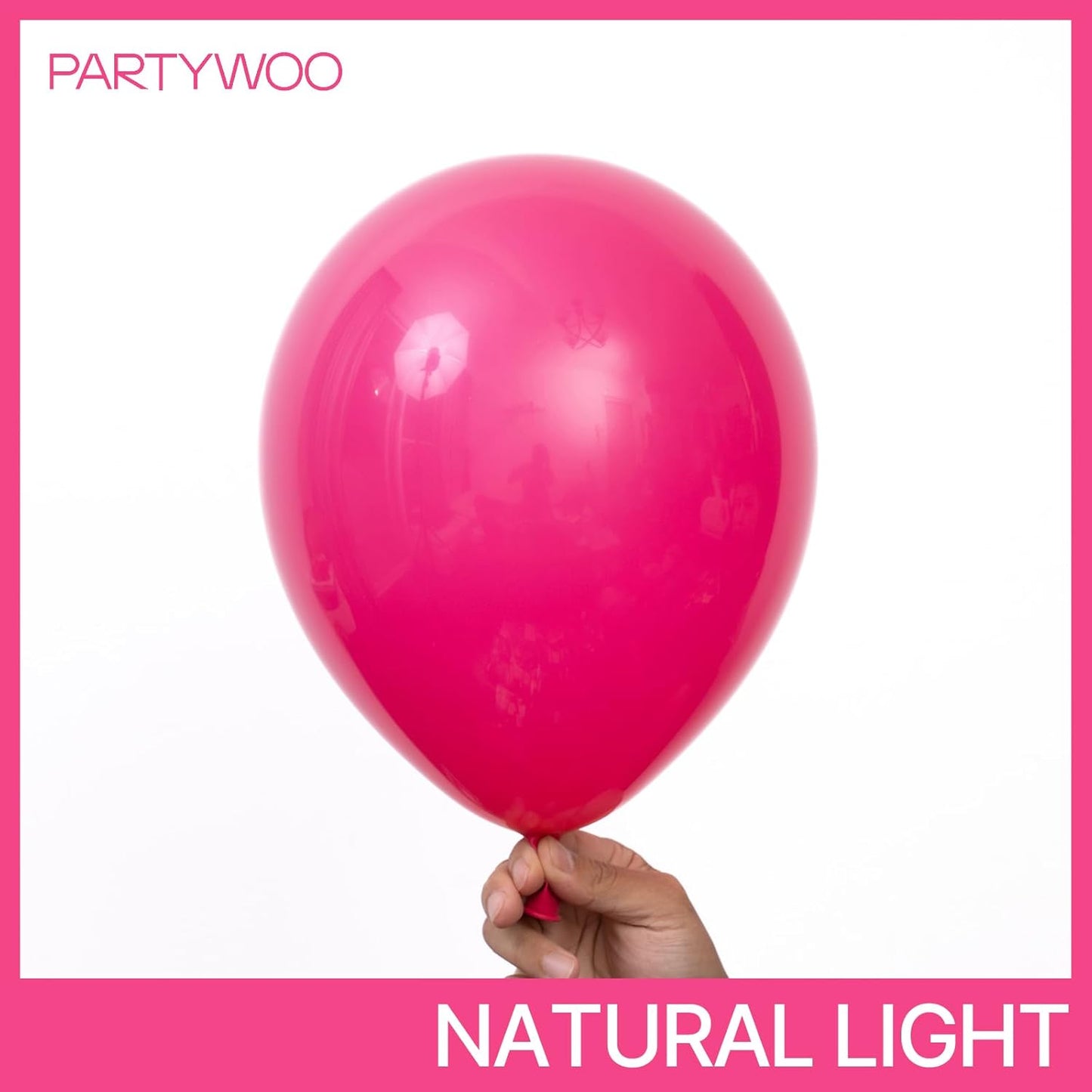 PartyWoo Hot Pink Balloons 128 pcs Different Sizes of 18 12 10 5 Inch Magenta Fuchsia Dark Pink Balloon Arch Kit Garland for Valentine's Day Baby Shower Princess Birthday Party Decorations Pink-Y12