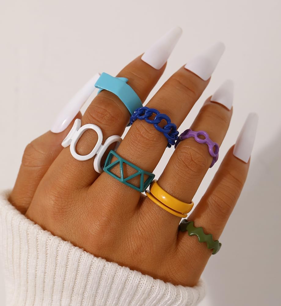 iF YOU 25 Pcs Gold Knuckle Ring Set for Women, Chunky Stackable Finger Midi Rings, Silver Simple Stacking Cute Rings Pack Trendy Stuff Jewelry Gift