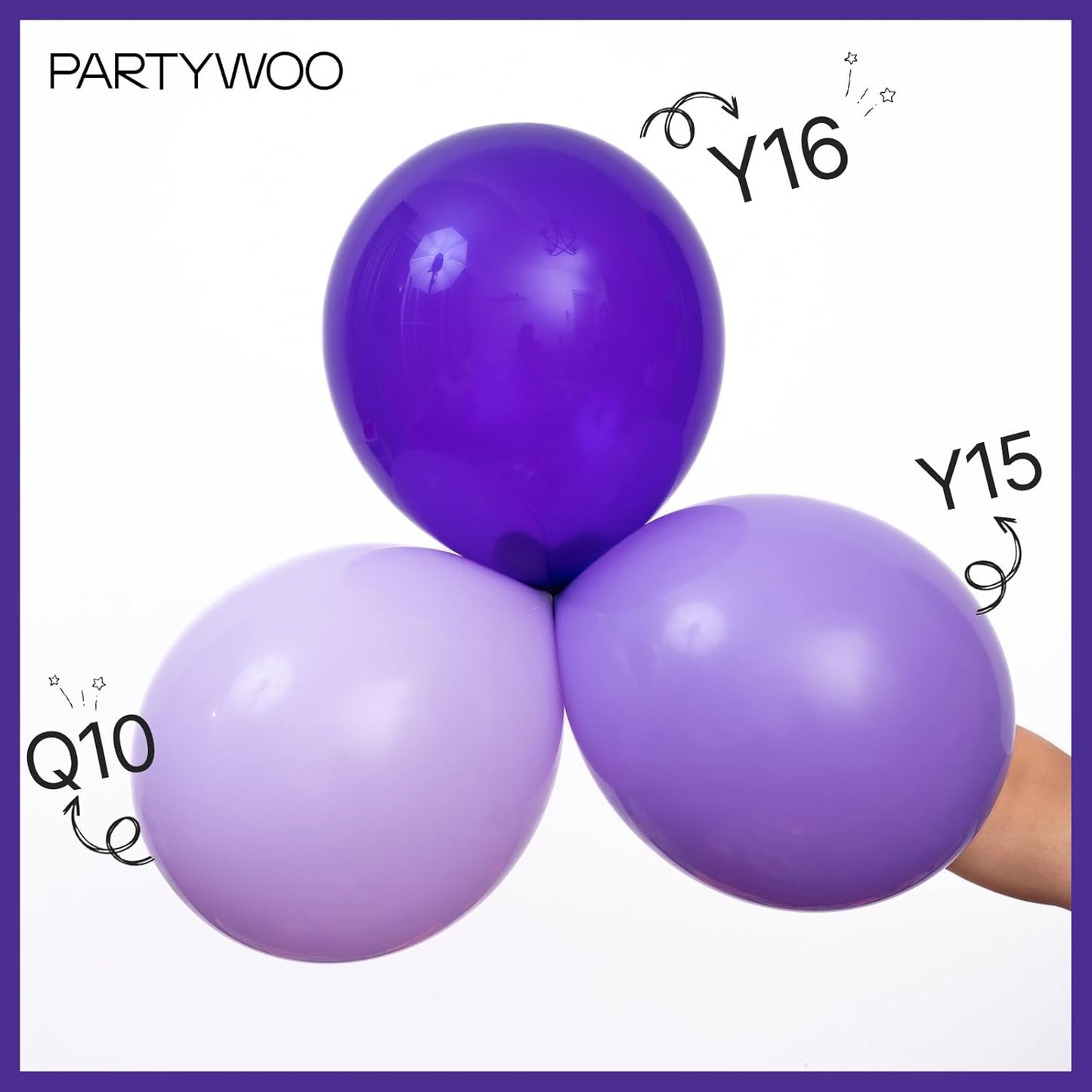 PartyWoo Royal Purple Balloons, 50 pcs 12 Inch Purple Balloons, Dark Purple Balloons for Balloon Garland or Balloon Arch as Party Decorations, Wedding Decorations, Baby Shower Decorations, Purple-Y16