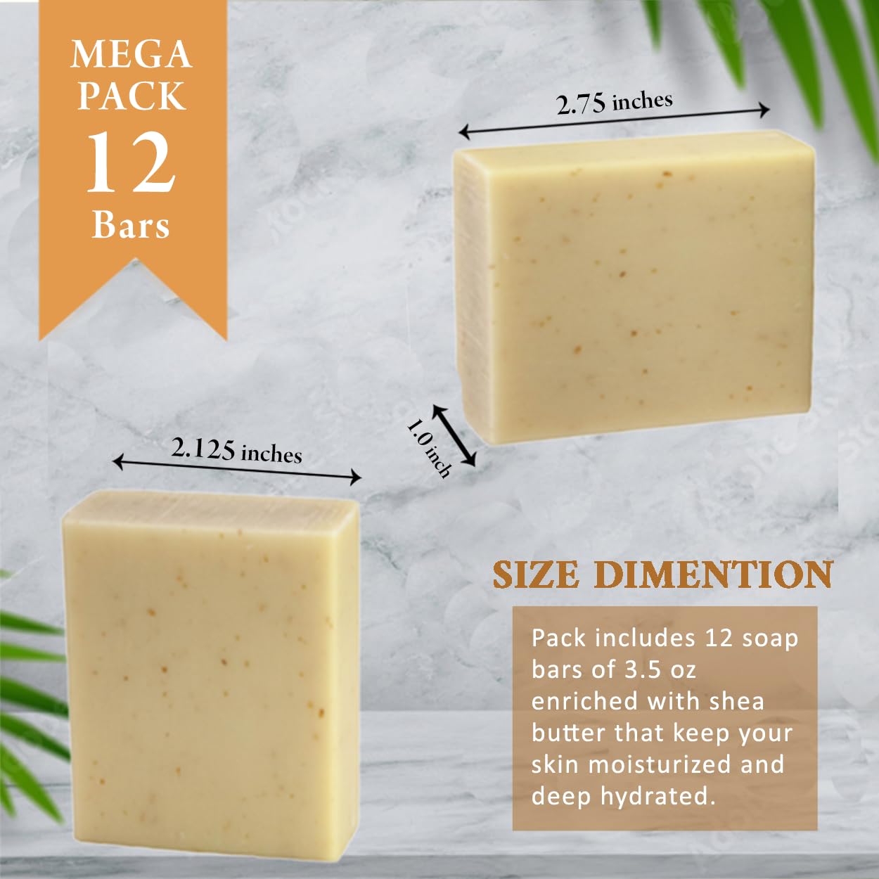 Simple Scents Australia Almond Scented Natural Soap Bars (12 Bars), 3.5oz Moisturizing French Triple Milled Soap Bars Enriched with Shea Butter - Pure Plant Oil Bath & Body Bars