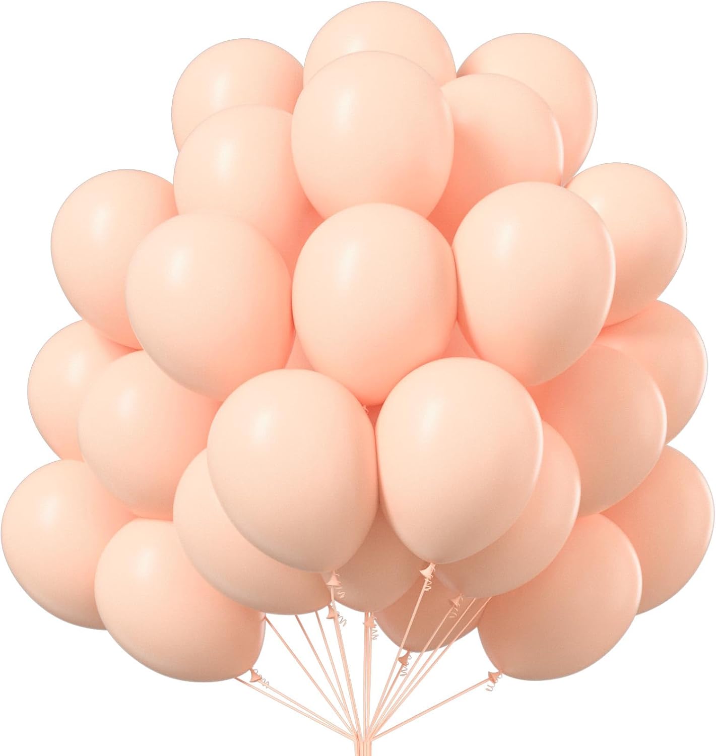 PartyWoo Pastel Orange Balloons 50 pcs 12 Inch Baby Pale Light Pink Orange Latex Helium Balloons for Graduation Wedding Baby Shower Gender Reveal Anniversary Birthday Party Decorations Orange-Q02