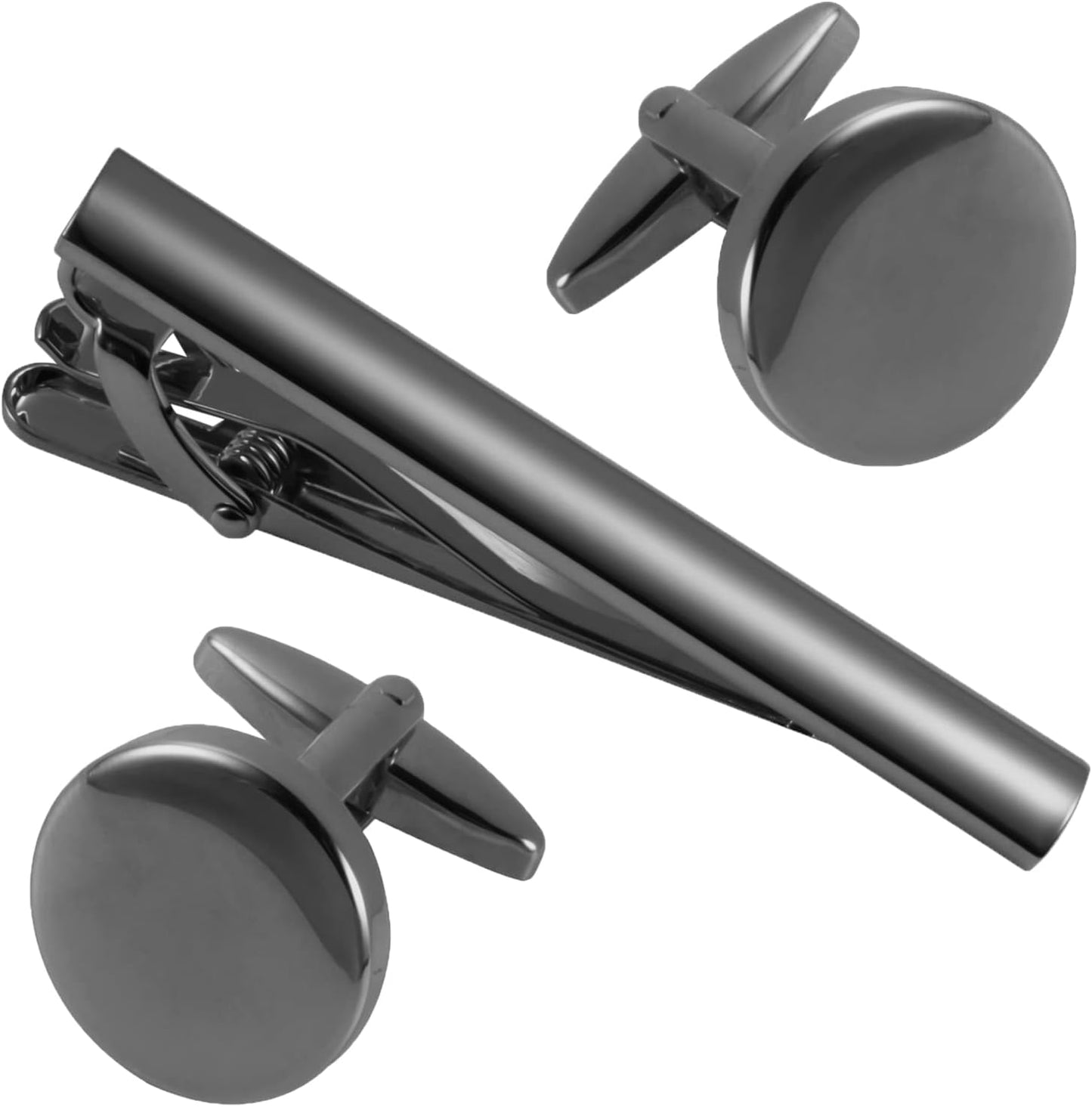 GWD Cufflinks and Tie Clip Set for Men Personalized Cuff Links Business Wedding Father's Day Gift