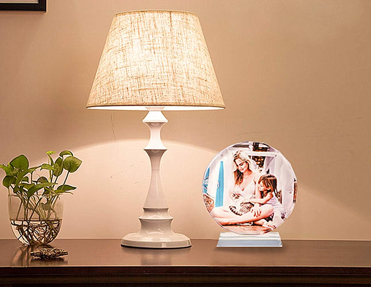 FANF&YKPY Crystal Glass Custom Color Photo Home Decor Photo Frames, Birthdays, Wedding Anniversaries, Wedding Gifts, for Girlfriends, Husbands,Wife,Friends,Parents