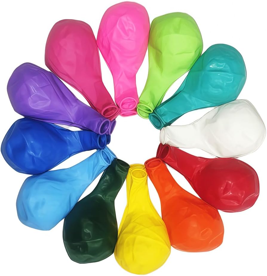 60 Pack Rainbow Balloons 18 Inch Assorted Colors Latex Multicolor Balloon 12 Kinds Colorful Large Balloons for Birthday Wedding Baby Shower Anniversaries Store Party Decorations