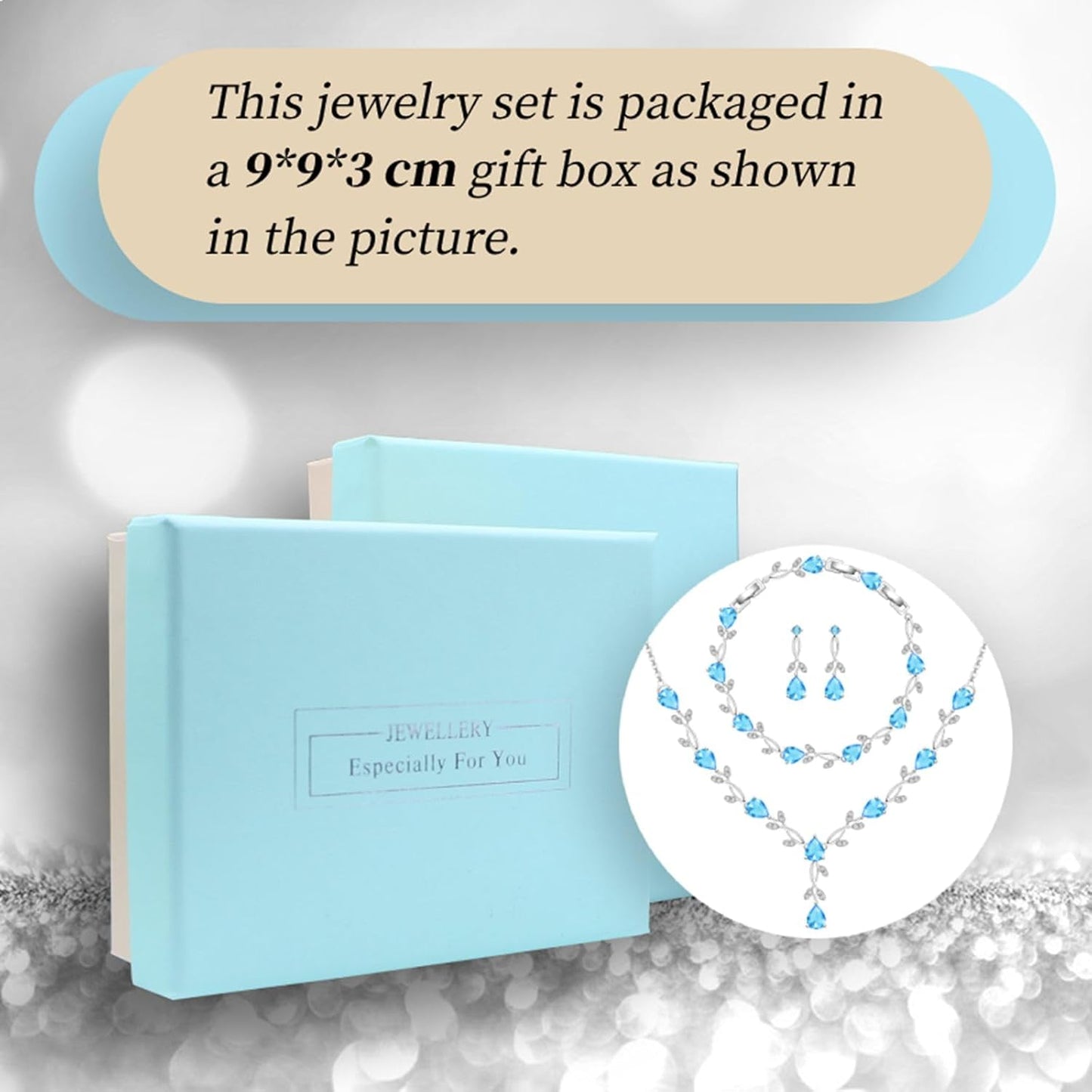 GZWHD Wedding Jewelry Sets for Bride Bridesmaid Women Cubic Zirconia Necklace Earrings Bracelet Set Gift for Mother Friend Wife Daughter Sister Party Prom Jewelry