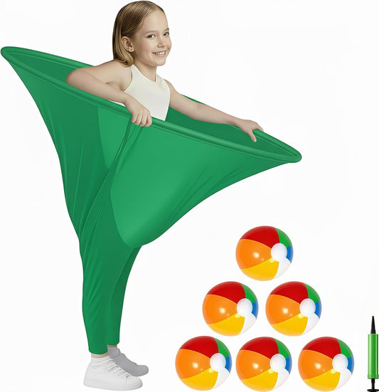 Giant Granny Pants Toss Game Set – Funny Outdoor Party Game with 6 Bouncy Balls & Air Pump | Hilarious Yard Toss Challenge for Families, Adults & Kids, BBQs, Team Events