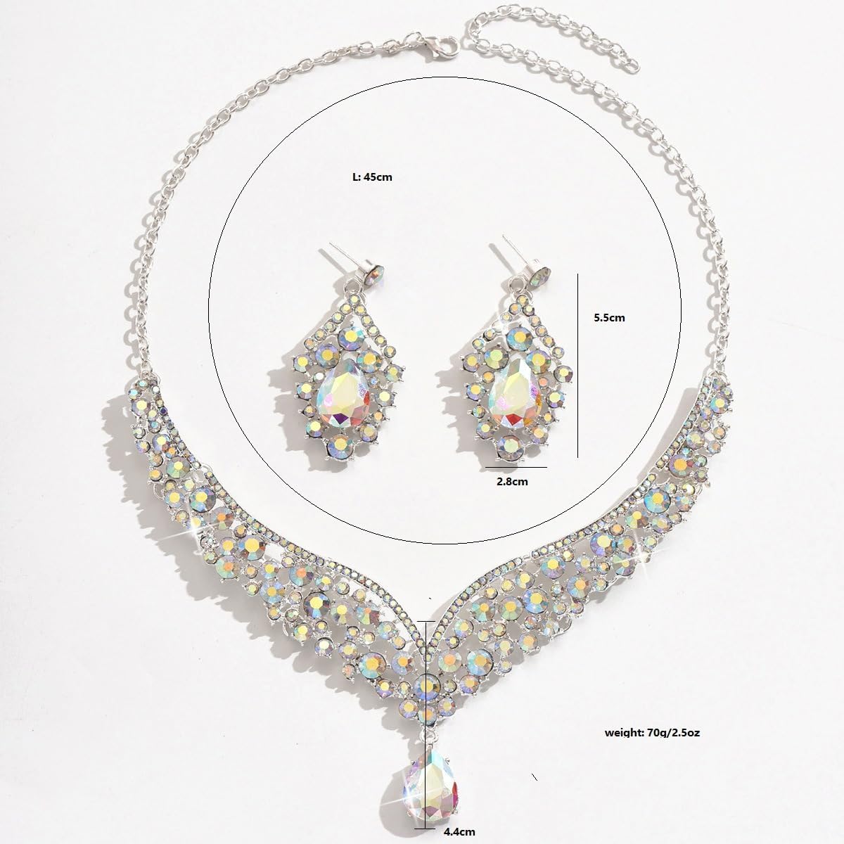 Crowns and Tiaras jewelry sets for Wedding princess birthday party Halloween Prom Pageant Jewelry for Women Crystal Bridal Jewelry Set for women