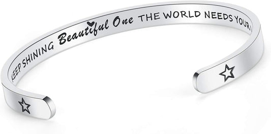 SAM & LORI Personal Bracelets for Teens/Women-Inspirational Jewelry Gifts (Various Designs) for Daughter/Sister/Mom/Friends-Adjustable Bracelet in a Pretty Gift Box